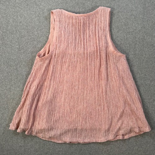 Meadow Rue Anthropologie Sleeveless Top Pleated Raw Trim Women's Medium Lined - Picture 7 of 7