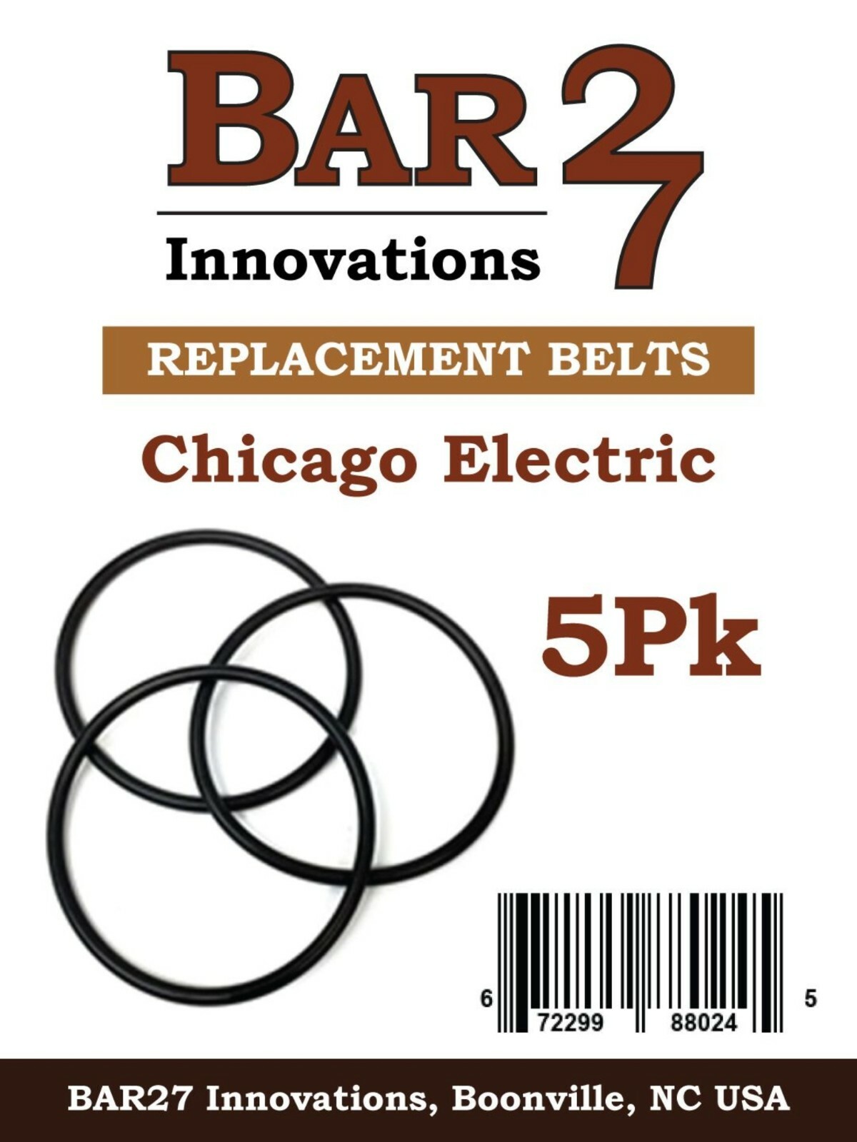 5 Pack Replacement Drive Belts Chicago Electric Rock Tumbler 93835