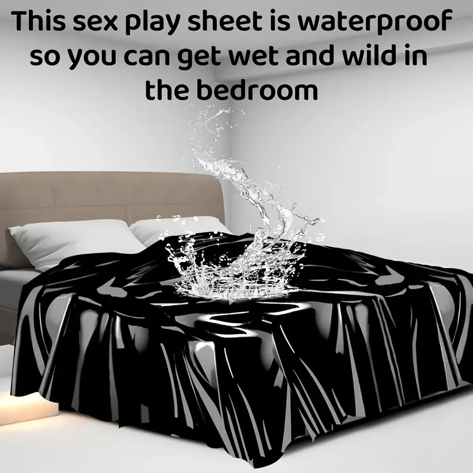 210×210CM PVC Sex Bed Sheet for Wet Games King Size Waterproof Bedding Sheet Set - Image 2 of 4