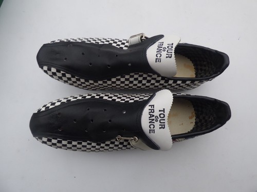 VIGORELLI TDF BRAIDED LEATHER BICYCLE SHOES SIZE 41 - NOS - NIB - Picture 2 of 13