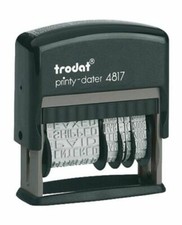 Trodat Printy 4817 Self Inking, Date Stamp with 12 Changeable Messages 5 COLORS