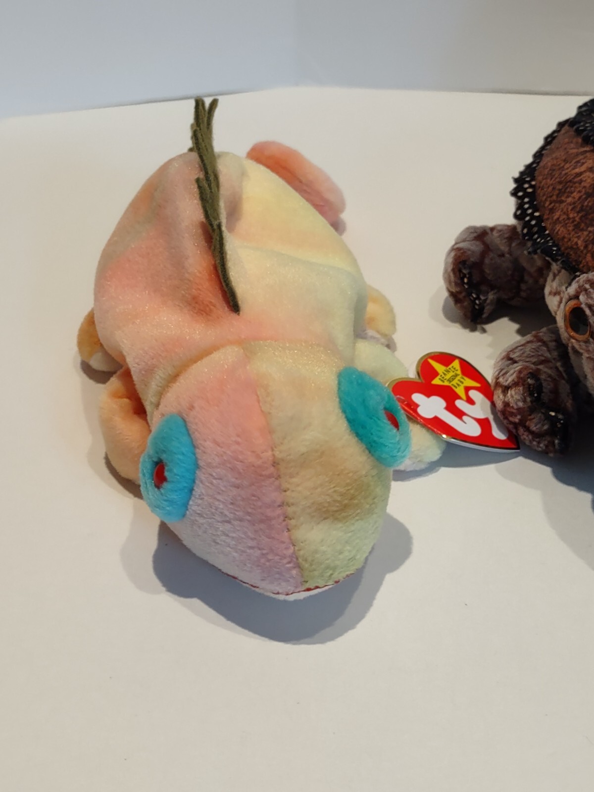 Ty Beanie Babies Lizards Plush Lot of 4 Rainbow Iggy Bali & Toothy with