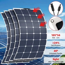 800W Watt 12v Monocrystalline Solar Panel Flexible RV Camping Home Off Grid Boat