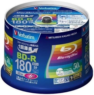 Mitsubishi Verbatim BD-R 180 Minutes 50 Sheets Spindle VBR130RP50V4 x3