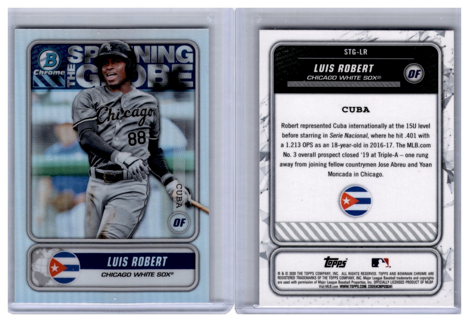 2020 Bowman Spanning the Globe LUIS ROBERT #STG-LR Chicago Whitesox