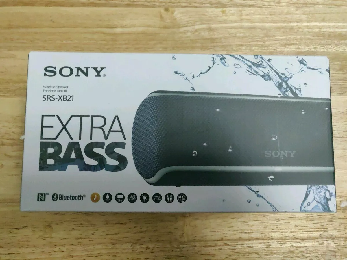 Sony SRS-XB21 Altavoz Bluetooth inalámbrico portátil, negro (SRSXB21/B)