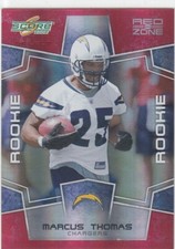 2008 Marcus Thomas Score Select RED ZONE Rookie 01/30 /30 - #414 Chargers UTep