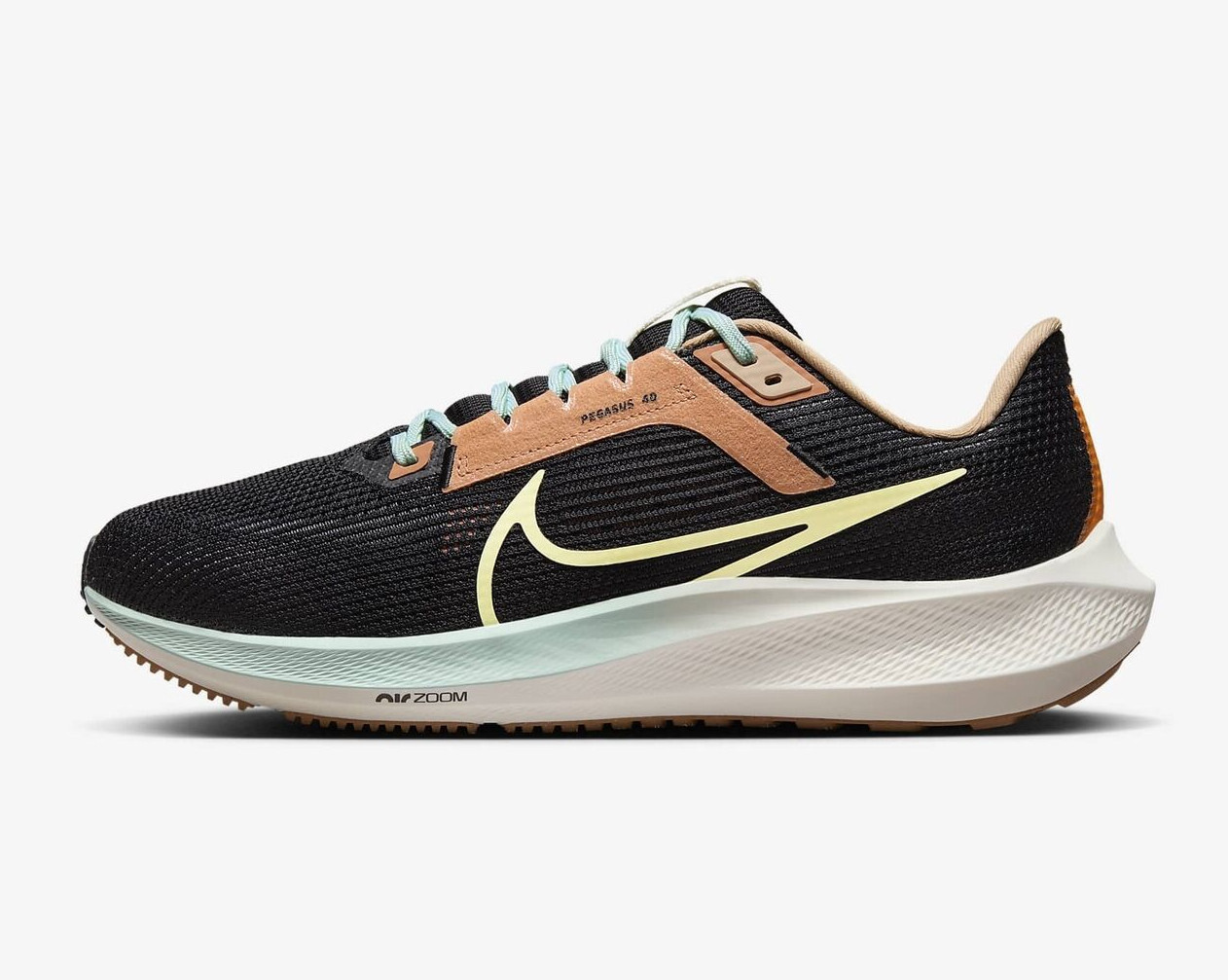 Мужские кроссовки Nike Air Zoom Pegasus 40 Black Citron Tint Sail FQ6852-081