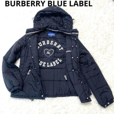 Burberry Blue Label padded jacket M big logo black M F/S Burberry Blue Label padded jacket M big logo black M F/S