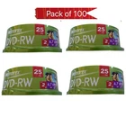100 x  Memorex Blank DVD-RW discs 2x 4.7GB 120 mins Rewritable Spindle