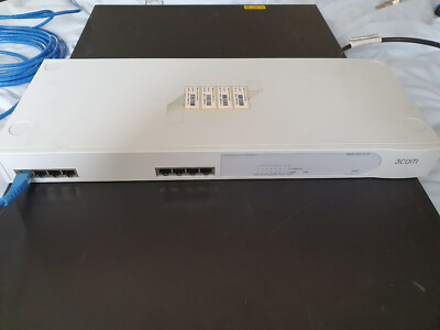 3Com 8 port Gigabit Ethernet Switch 3C16477 Rack Mountable Internal PSU ...