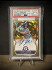 2023 Bowman Chrome Draft S/E Gold Refractor 1st Wyatt Langford Auto PSA 10 14/50