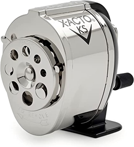 Wall Mount Pencil Sharpener Vintage Look Boston Metal Desk School Crank Manual - Picture 7 of 7