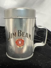 3  Collectible JIM BEAM TIN METAL SALT PEPPER...