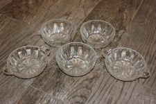 Vintage Hazel Atlas 572 Lot! 3 Berry Dessert Bowls 2 Small Tab Handle Bowls. VGC