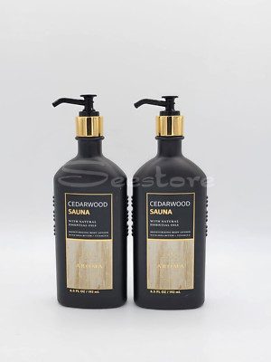 Bath & Body Works Aroma Cedarwood Sauna Aromatherapy Body lotion 6.5 oz Set of 2