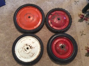 vintage toy wagon wheels