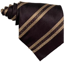 Altea Milano Stripe 100% SILK Men's Designer Black Tie 60" x 3.75"