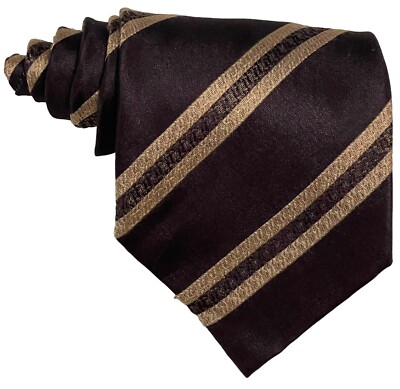 Altea Milano Stripe 100% SILK Men's Designer Black Tie 60'' x 3.75''