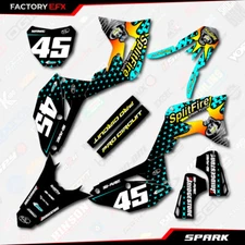 Cyan Spark Racing Graphics Kit fits Honda CRF450 17-20 Crf 450 Crf450R