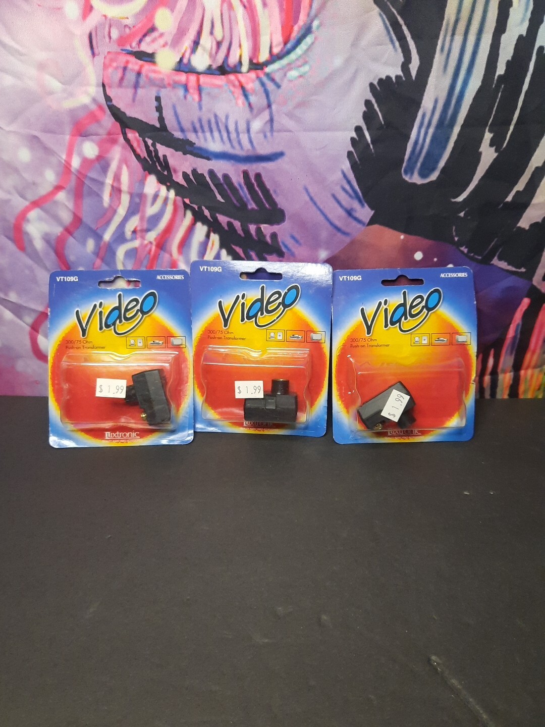 Luxtronic 300 /75 Ohm Push-on Transformer Cable Antenna Lot of 3