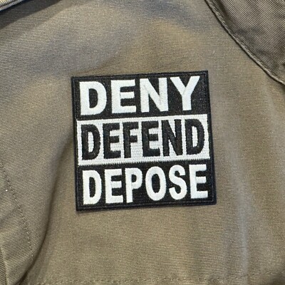 Deny, Defend, Depose Iron-On Patch   Activist Protest Fabric Accessory