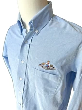 St. Pauli Girl German Beer Blue Cotton Mens Oxford Shirt Long Sleeve Shirt Large
