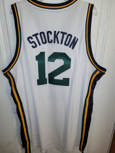 Adidas Swingman NBA Jersey Utah Jazz John Stockton White sz 4XL