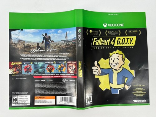Fallout 4 G.O.T.Y. Xbox One GameStop Promotional Display Only Artwork