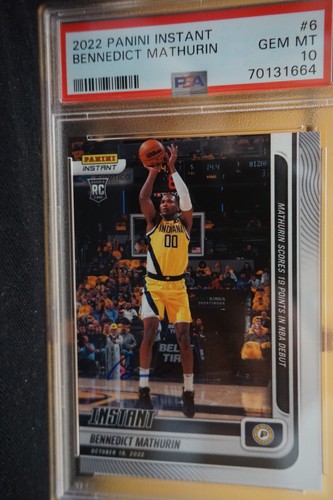 2022-23 PANINI INSTANT BENNEDICT MATHURIN AUTO PSA {10} 1/926