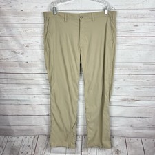 Eddie Bauer Mens Travex Pants Size 38x32 Beige Tan Outdoor Hiking Casual Nylon