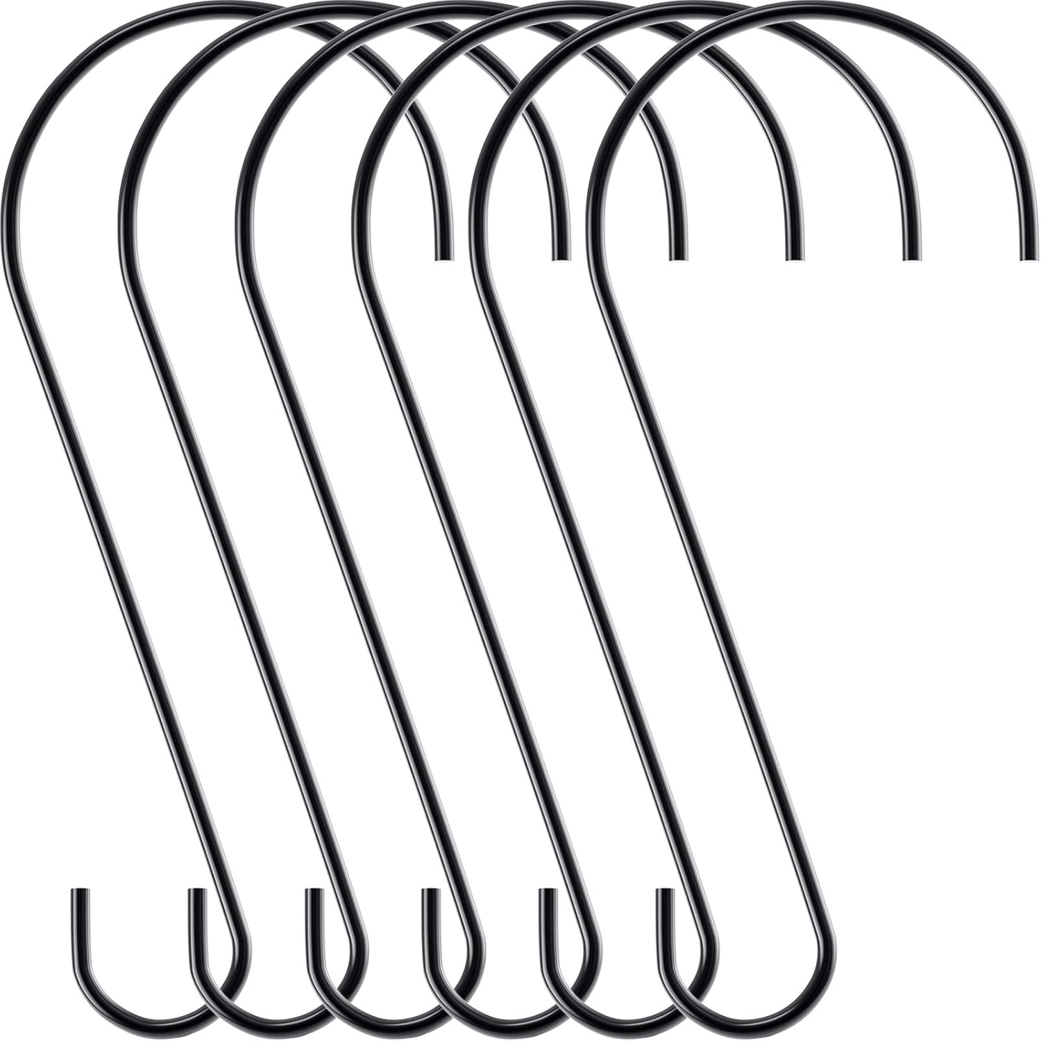 6 Pieces Heavy Duty Big S Hooks Bird Feeder Hook Rustproof Stainless Steel Hooks