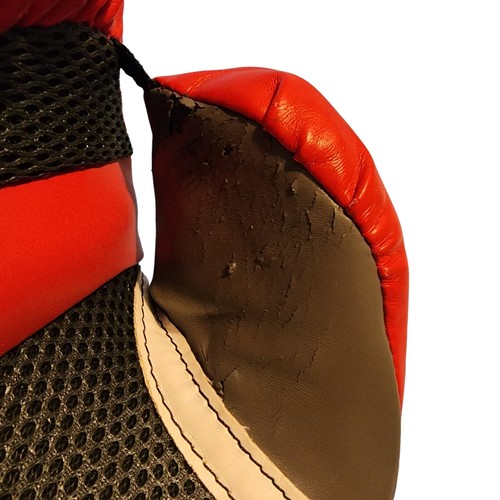 Everlast Boxing Gloves Red Pro Style Hook 14oz Laceless 15018 Eversheild - Picture 6 of 7