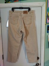 Vintage Levi s Orange Tab 1990s 550 Relaxed Fit Tapered Leg Beige Tan Jeans