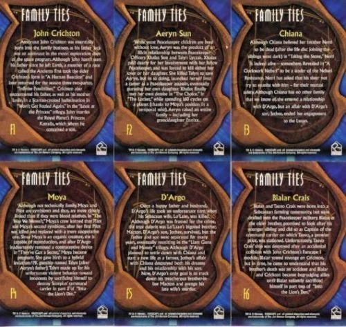 FARSCAPE  SEASON 3 FAMILY TIES F1 TO F6 BY RITTENHOUSE...     CHOOSE - Image 2 of 2