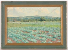 Vladimir Sinitski (1896-1986) "Working in Field", 1950s, Oil Painting (m)