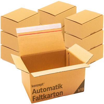 Versandkarton Set 10/20/50 Stk. Faltkartons mit Deckel Selbstklebend Klein