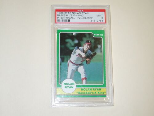 1986 Star Nolan Ryan PSA 9 Baseball's K-King pitch with ball - Picture 1 of 3