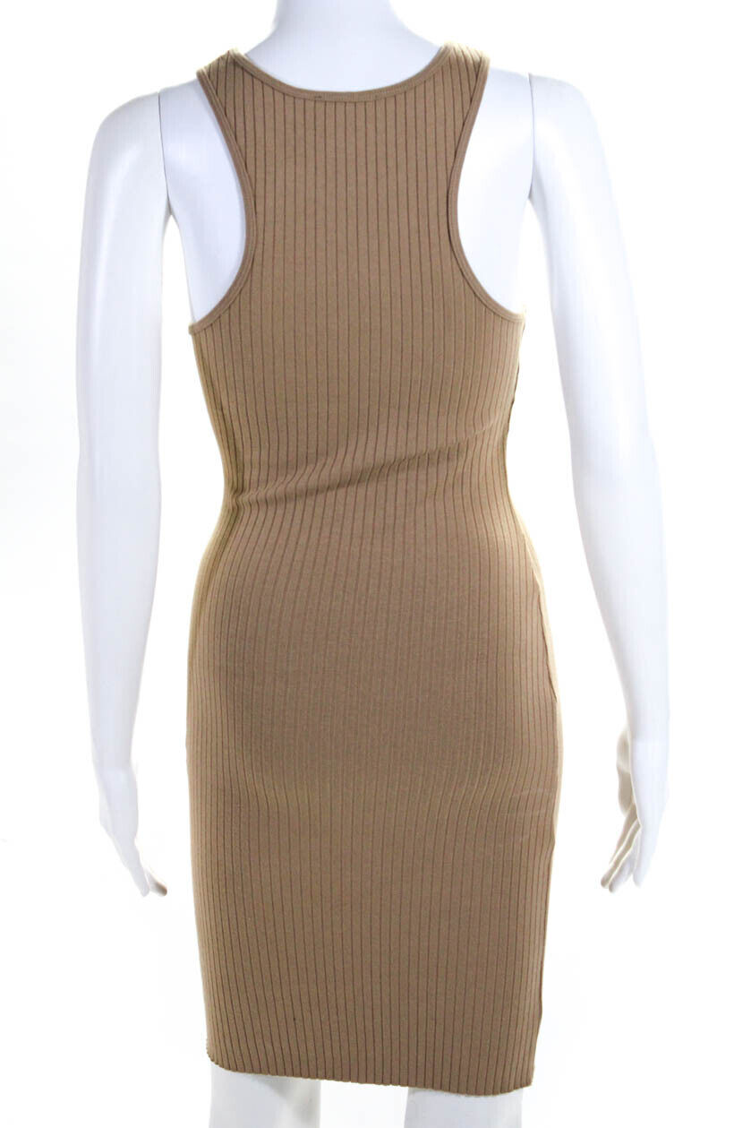The Range Womens Ribbed Knit Brown Halter Sleevel… - image 3