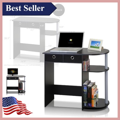 Sustainable Office Desk with CPU Storage and Non-Woven Bins - Easy Assembly
