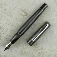 Tibaldi Infrangibile Fountain Pen, Black & Gold, Made In Italy, Brand New