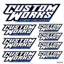 Custom Works 9099 CW 2021 DECAL STICKER SHEET WRAP BLUE