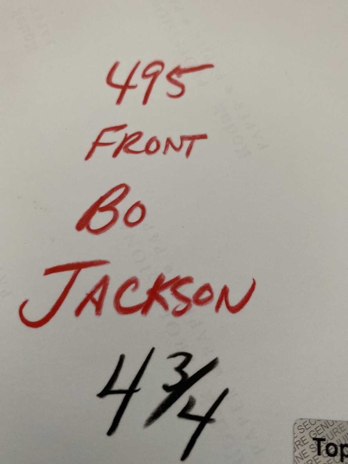 1993 Topps Vault Bo Jackson Match Print Photo Type 1 Stadium Club PSA