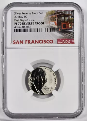2018 S JEFFERSON NICKEL *** NGC PF-70 Reverse Proof *** Silver Reverse Proof Set