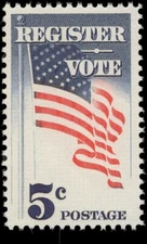 Scott # 1249 - Register & Vote - Single Stamp - MNH - 1964