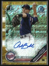 2019 Bowman #CPA-ABE Andrew Bechtold Chrome Autographs Gold Refractor #/50