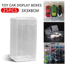 25pcs Clear Model Toy Car Display Box Show Storage Case Dustproof For 1:64 Scale