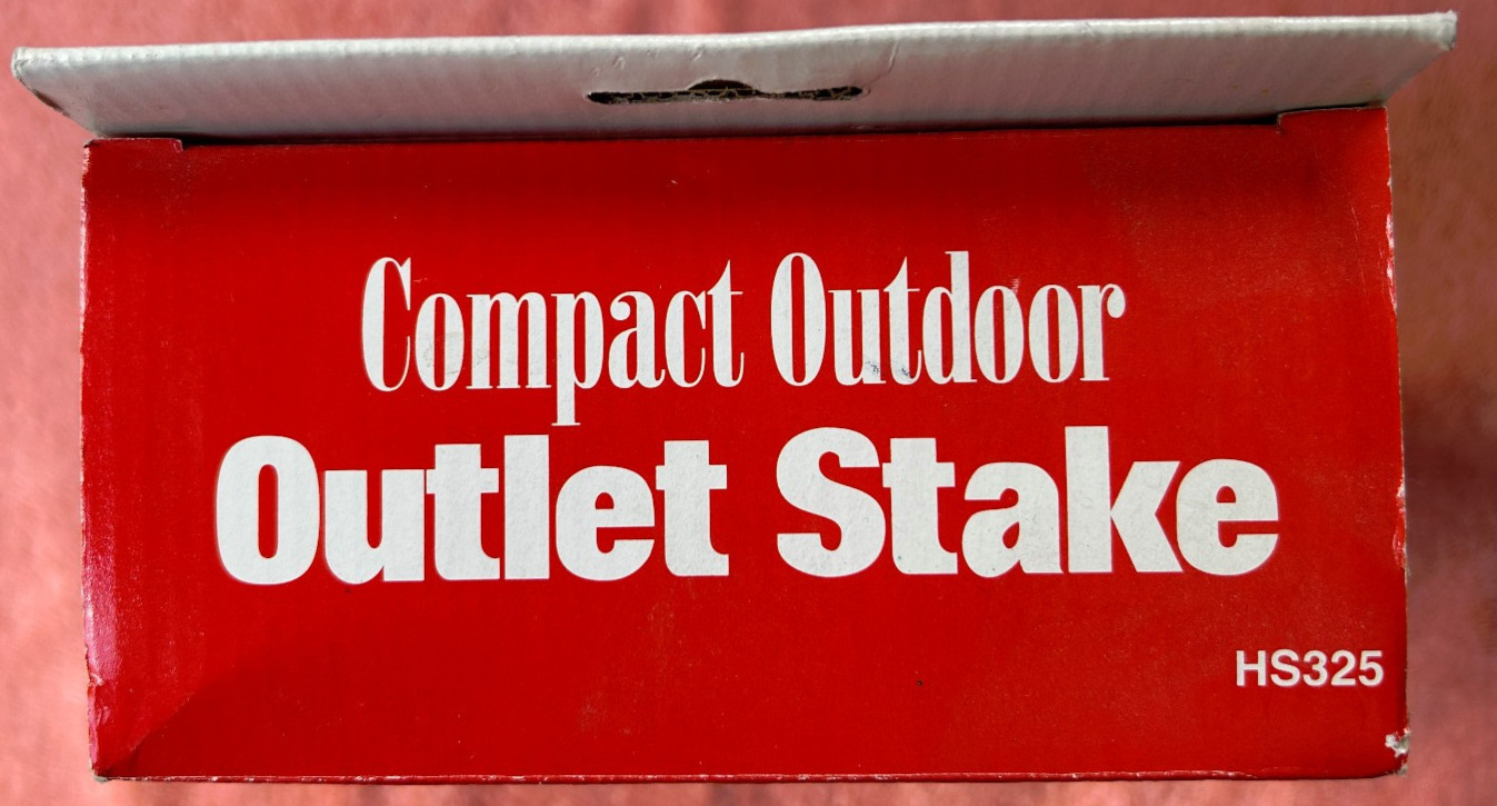 Intermatic,  Outdoor Outlet Stake, 25ft Power Cord, HS325, NIB