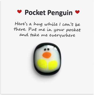 A Little Pocket Penguin Hug,Mini Cute Pocket Penguin Hug Animal Decoration Speci