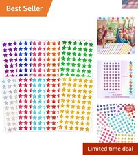 3000 PCS Star Stickers, 0.6" Sparkly Holographic Stickers, Kids Rewards Holog...